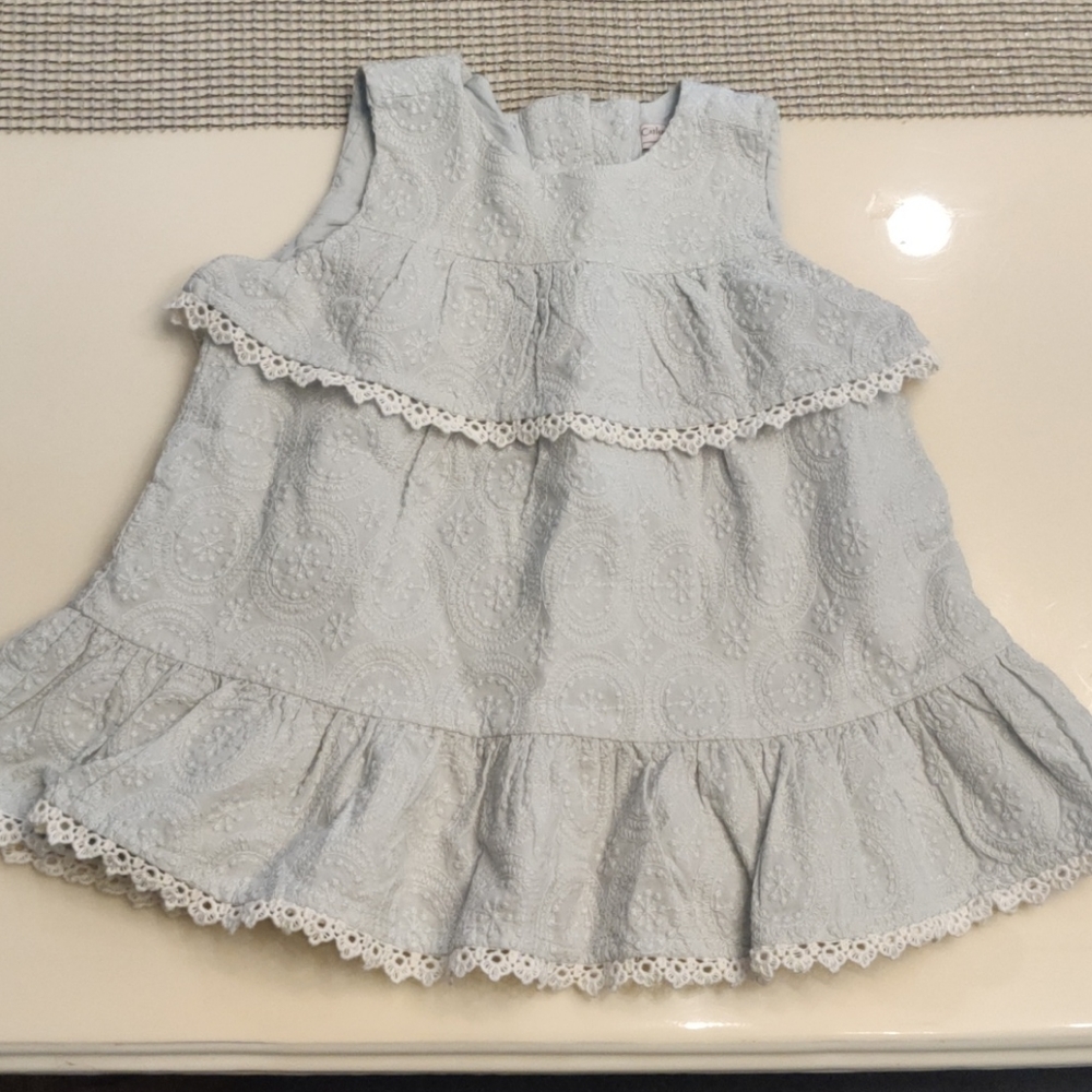 Catherine Malandrino light gray blue top